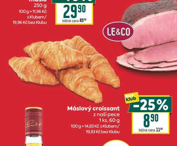 Máslový croissant z naší pece 1 ks, 60 g 