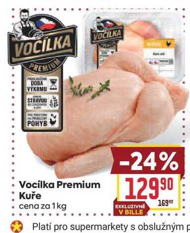 Vocílka Premium Kuře cena za 1kg