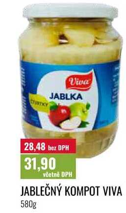 JABLEČNÝ KOMPOT VIVA 580g 