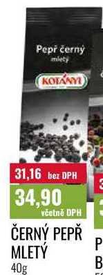ČERNÝ PEPŘ MLETÝ 40g