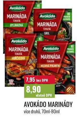 AVOKÁDO MARINÁDY 70ml-80ml 