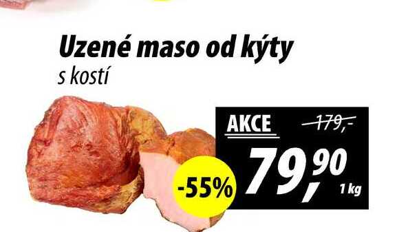 Uzené maso od kýty s kostí, 1 kg 