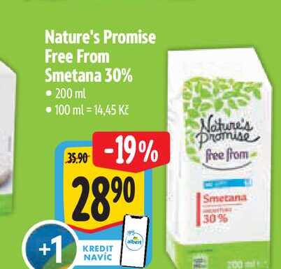   Nature's Promise free from Smetana 30% 200 ml