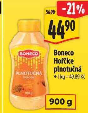 Boneco Hořčice plnotučná, 900 g