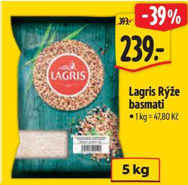 Lagris Rýže basmati, 5 kg