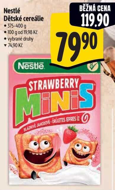 Nestlé Dětské cereálie, 375-400 g 