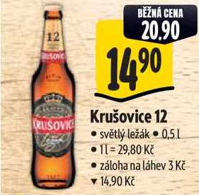 Krušovice 12, 0,5 l