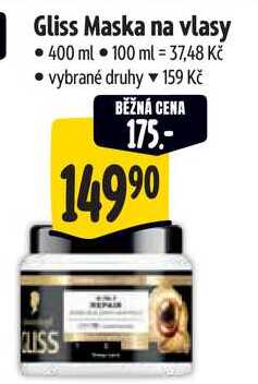 Gliss Maska na vlasy, 400 ml 