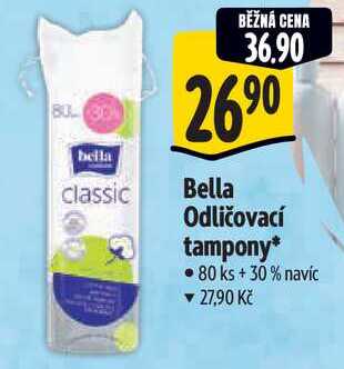 Bella Odličovací tampony, 80 ks + 30 % navíc 