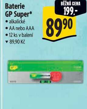 Baterie GP Super, 12 ks