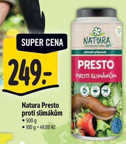 Natura Presto proti slimákům, 500 g