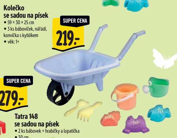 Kolečko se sadou na písek