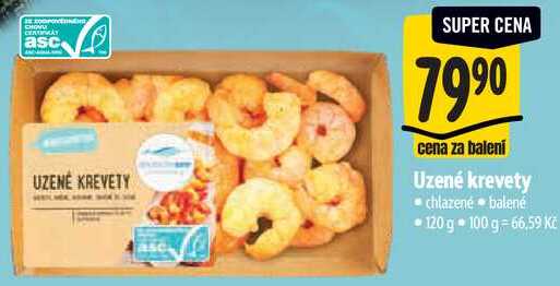 Uzené krevety, 120 g