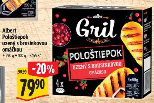 Albert Pološtiepok uzený s brusinkovou omáčkou, 290 g