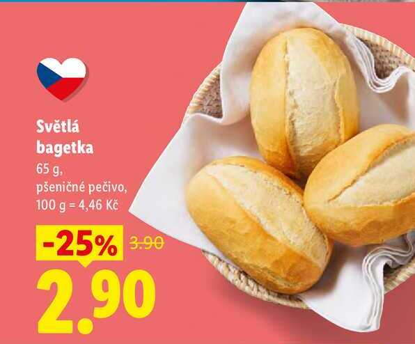 Světlá bagetka, 65 g