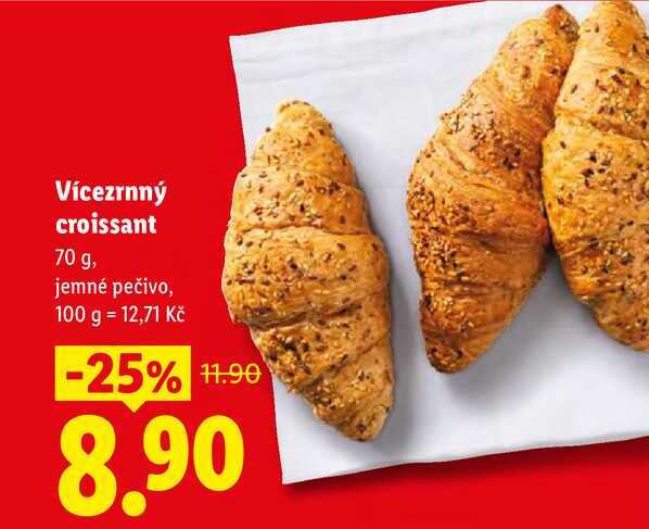Vícezrnný croissant, 70 g