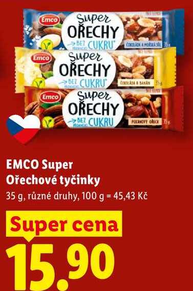 EMCO Super Ořechové tyčinky, 35 g