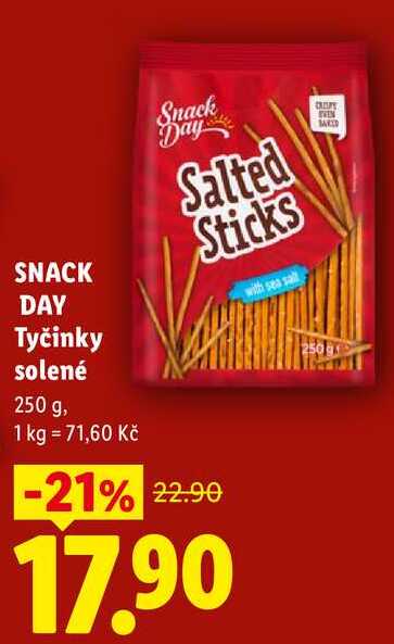 SNACK DAY Tyčinky solené, 250 g