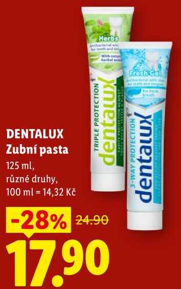 DENTALUX Zubní pasta, 125 ml