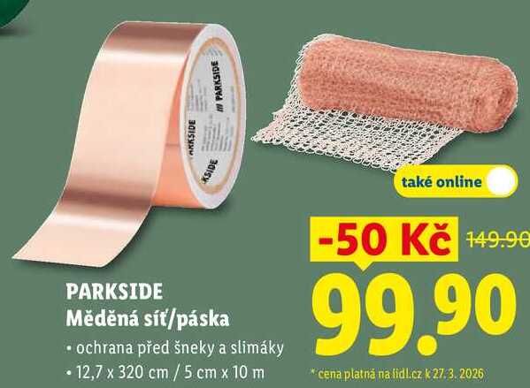 PARKSIDE Měděná síť/páska