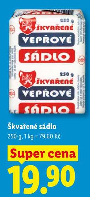 Škvařené sádlo, 250 g