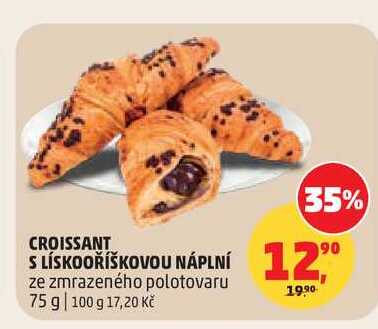 CROISSANT S LÍSKOOŘÍŠKOVOU NÁPLNÍ, 75 g
