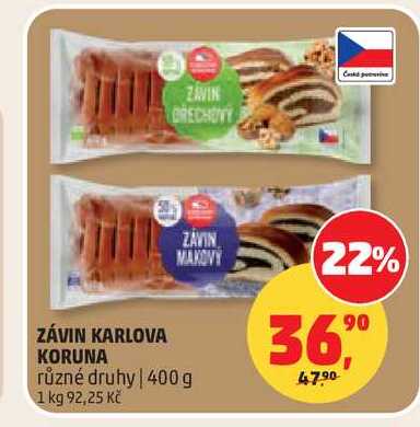 ZÁVIN KARLOVA KORUNA, 400 g
