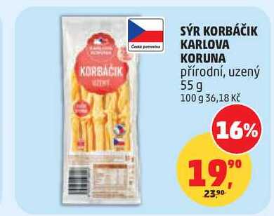 SÝR KORBÁČIK KARLOVA KORUNA, 55 g