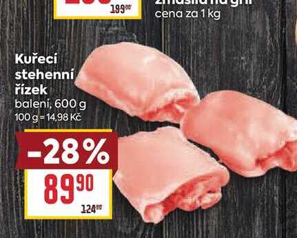 Kuřecí stehenní řízek baleni, 600 g