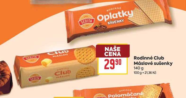 Rodinné Club Máslové sušenky 140 g 