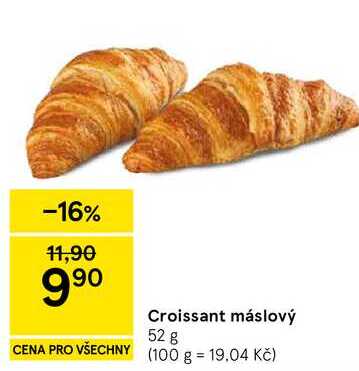 Croissant máslový, 52 g 