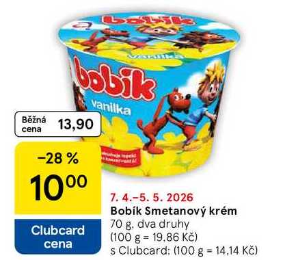 Bobík Smetanový krém, 70 g 