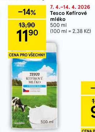 Tesco Kefírové mléko, 500 ml