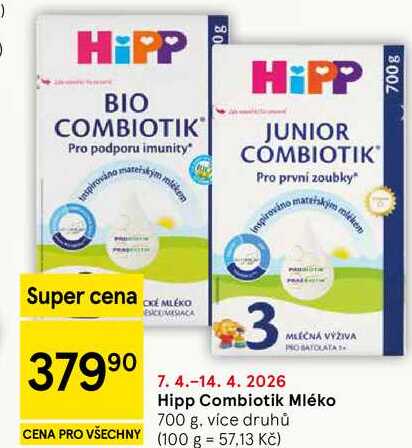 Hipp Combiotik Mléko, 700 g, více druhů  