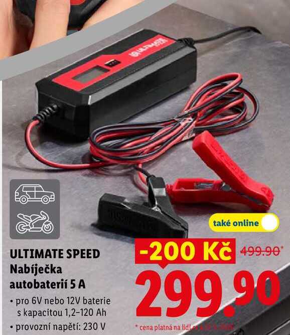 ULTIMATE SPEED Nabíječka autobaterií 5 A 