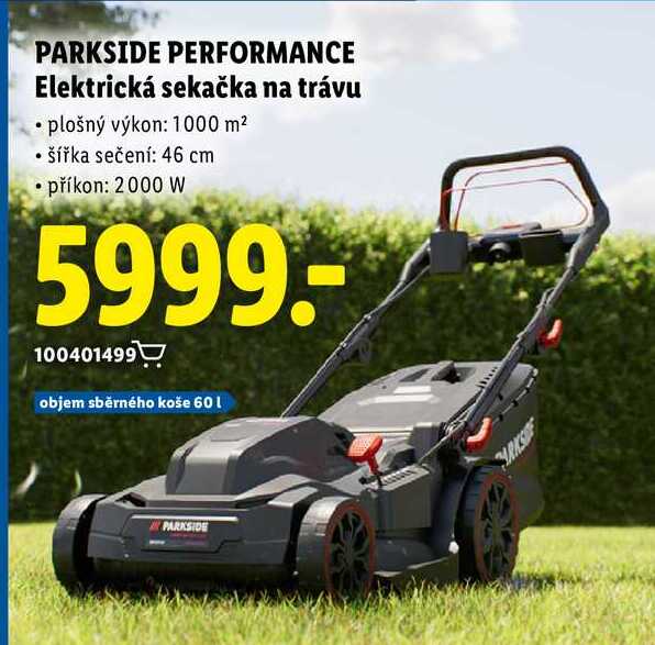 PARKSIDE PERFORMANCE Elektrická sekačka na trávu