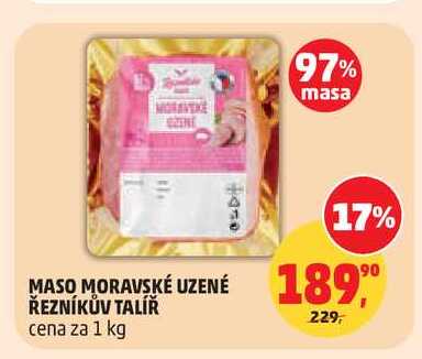 MASO MORAVSKÉ UZENÉ ŘEZNÍKŮV TALÍŘ, 1 kg
