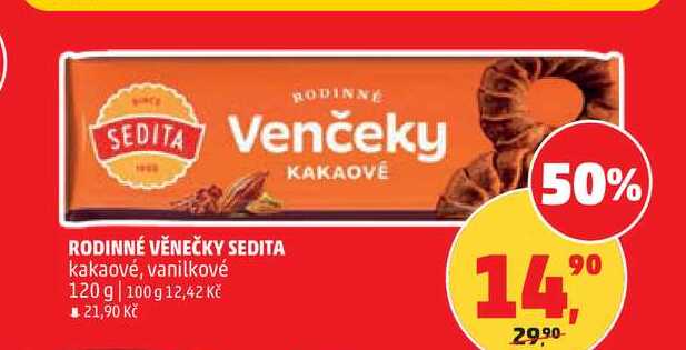 RODINNÉ VĚNEČKY SEDITA, 120 g