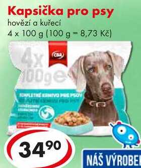 Kapsička pro psy, 4x 100 g