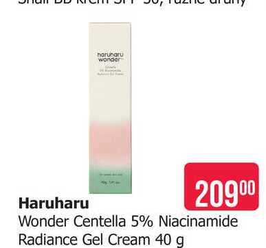  Haruharu Wonder Centella 5% Niacinamide Radiance Gel Cream 40 g 