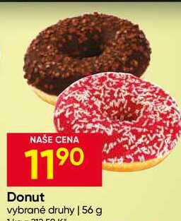 Donut vybrané druhy 56 g 