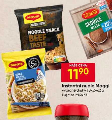 Maggi Instantni nudle vybrané druhy 59,2-62 g