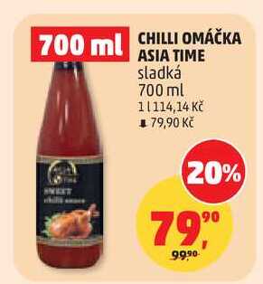 CHILLI OMÁČKA ASIA TIME, 700 ml