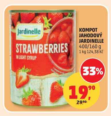 KOMPOT JAHODOVÝ JARDINELLE, 400 g