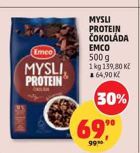 MYSLI PROTEIN ČOKOLÁDA EMCO, 500 g