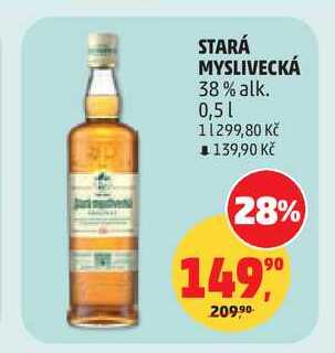 STARÁ MYSLIVECKÁ 38% alk., 0,5 l