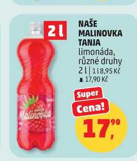 NAŠE MALINOVKA TANJA, 2 l