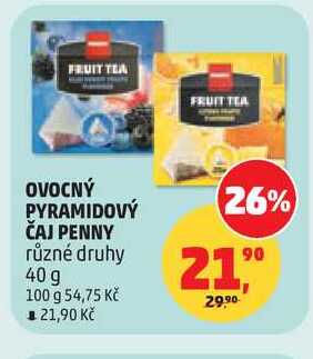 OVOCNÝ PYRAMIDOVÝ ČAJ PENNY, 40 g 