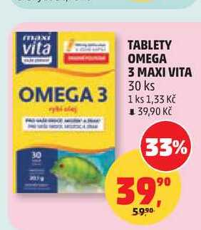 TABLETY OMEGA 3 MAXI VITA, 30 ks