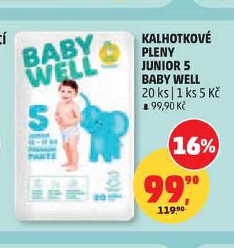 KALHOTKOVÉ PLENY JUNIOR 5 BABY WELL, 20 ks